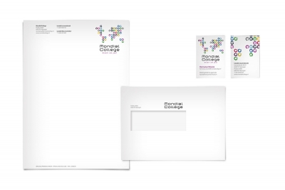 Mondial College huisstijl briefpapier envelop visitekaartje _ maek creative team