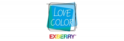 EXBERRY love color blue campagne logo  _ maek creative team