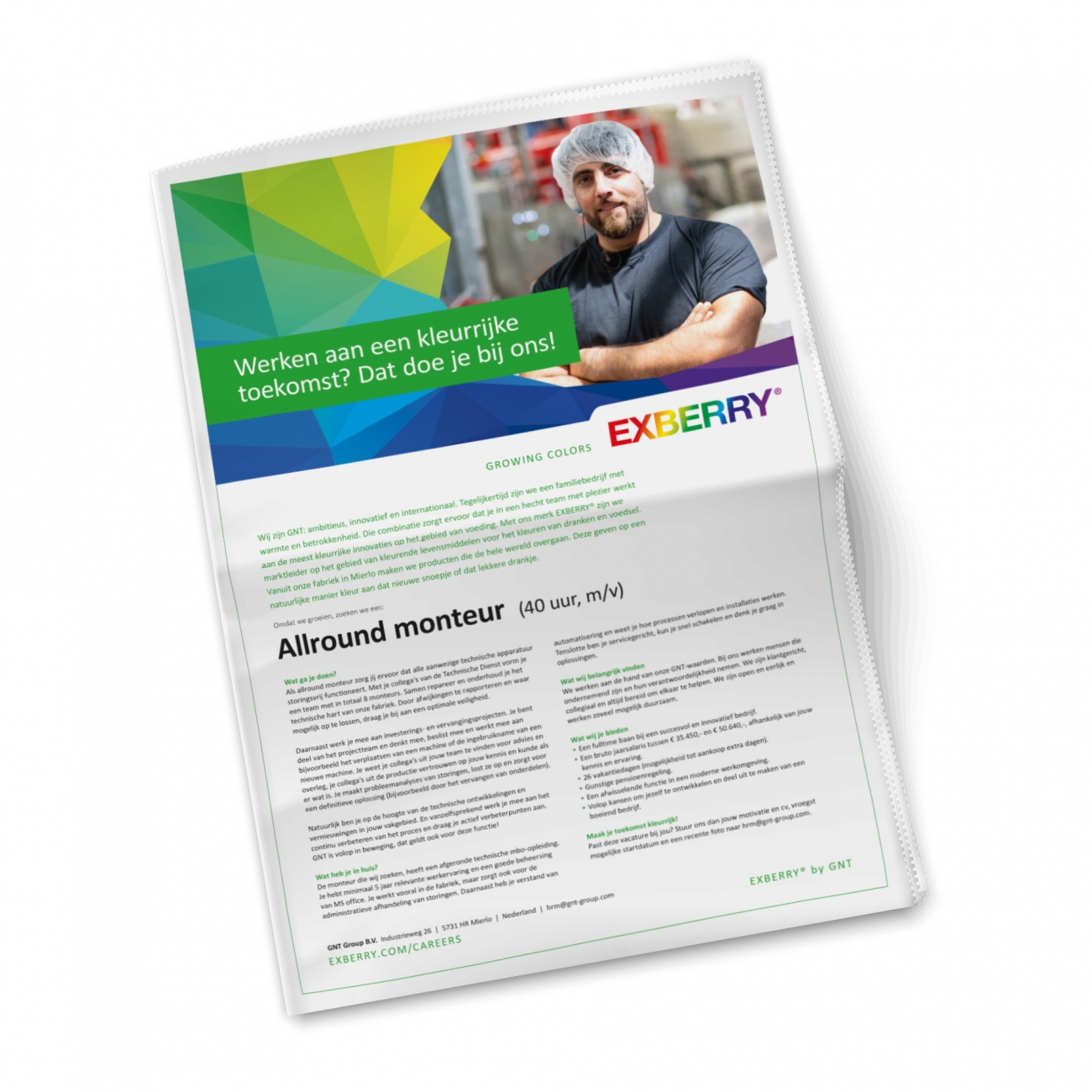 GNT EXBERRY arbeidscommunicatie emloyer branding maek creative team