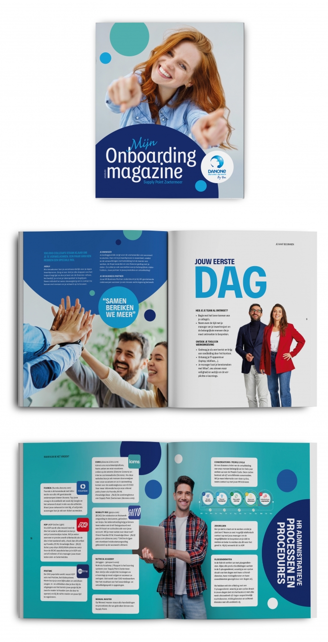 Danone Nutricia Zoetermeer onboarding magazine Maek creative team
