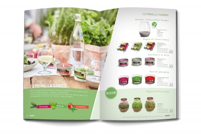 Bolsius kaarsen brochure concept citronella garden _ maek creative team