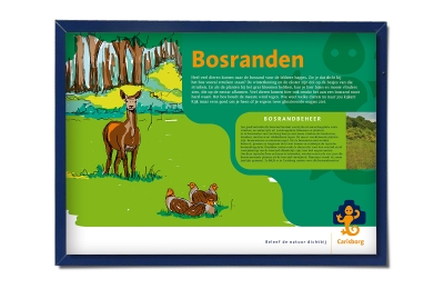Bosgroep Zuid Nederland illustratie belevingsborden natuur Carisborg _ maek creative team