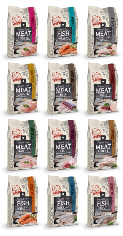 Natural Fresh Meat Voerzak Hondenvoer Verpakkingsontwerp _ maek creative team