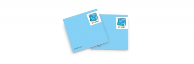 EXBERRY love color blue campagne memoblokjes _ maek creative team