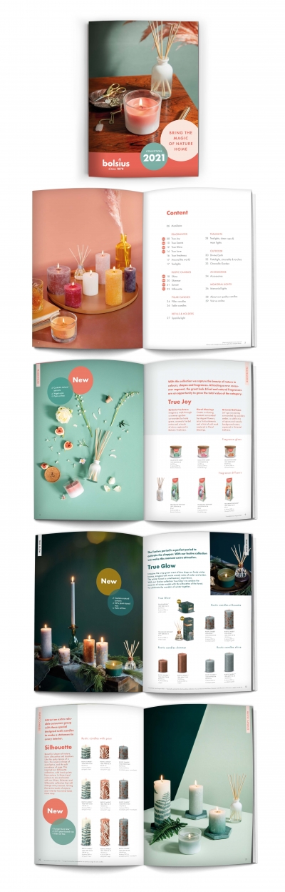 Bolsius retail product brochure maek creative team